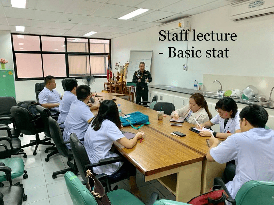 Staff lecture: Basic statistic, Basic preventive medicine, Basic epidemiology and study design